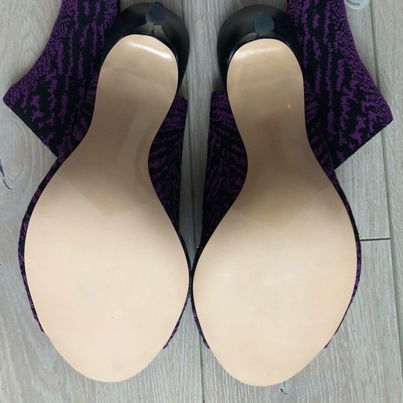NWT Zara Women's Caged Open-Toe Heels in Black & Purple Size 8US 39EU - Picture 10 of 13